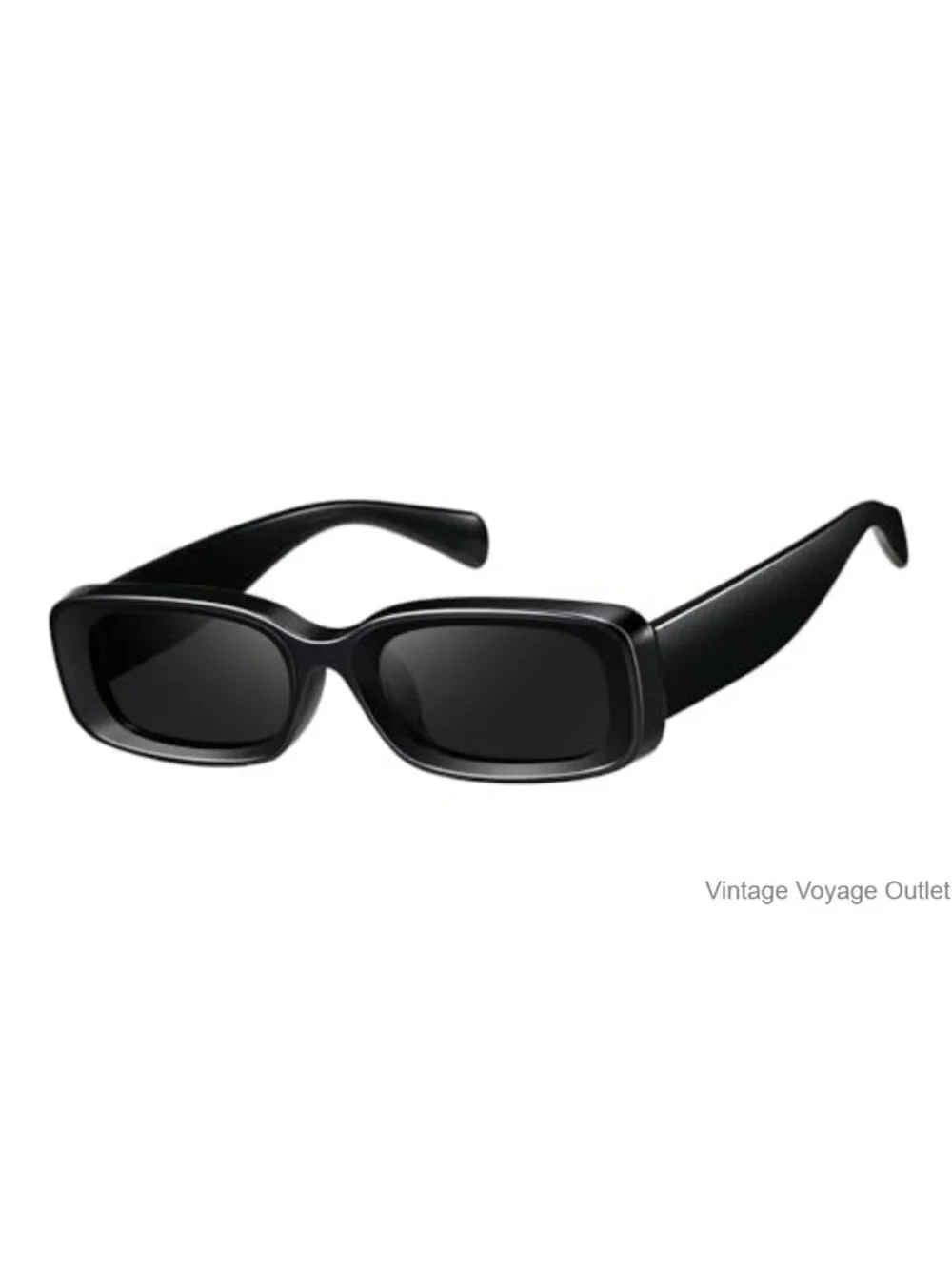 Retro 70s Rectangle Sunglasses UV400 Protection Lightweight Travel Driving